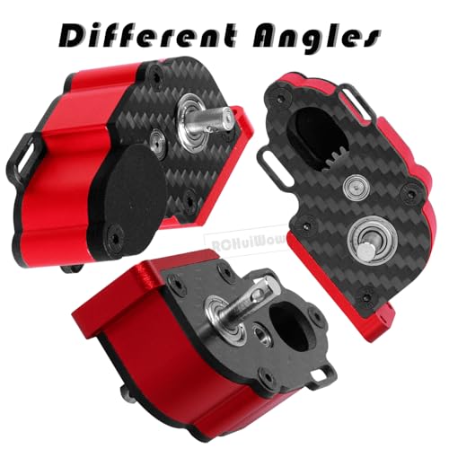LCG Center Gearbox Transmission Box Upgrades Part for SCX10 SCX10 II 90046 90047 1/10 RC Crawler Car,Aluminum Middle Transmimssion Gearbox,Red - color: Red(1pc)