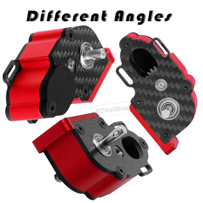 LCG Center Gearbox Transmission Box Upgrades Part for SCX10 SCX10 II 90046 90047 1/10 RC Crawler Car,Aluminum Middle Transmimssion Gearbox,Red - color: Red(1pc)