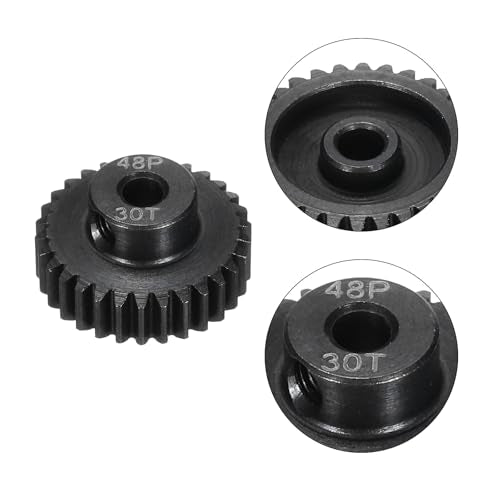 48 P Steel Pinion Gear Set 30T 31T 32T 33T 34T for 3.175 mm Shaft Hardened Steel Pinion Gear with Screws for RC Car Motor
