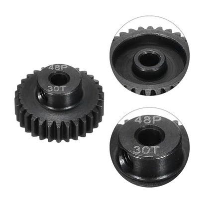 48 P Steel Pinion Gear Set 30T 31T 32T 33T 34T for 3.175 mm Shaft Hardened Steel Pinion Gear with Screws for RC Car Motor
