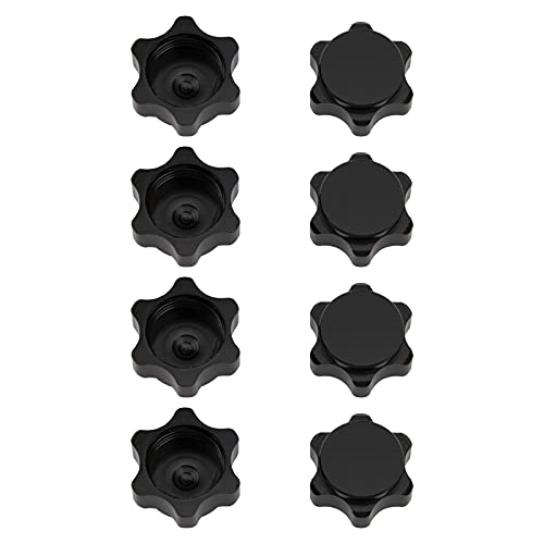 8Pcs Metal RC Wheel Hub Anti-Dust Cover 17mm Rim Hex Nut Compatible with Teamc HSP 1/8 HPI RC Car Truck (Black) - color: Black