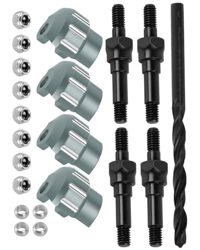 Shock Standoff Set&Shock Cap Protector Upgrade Parts for 1/8 KRATON/NOTORIOUS/OUTCAST/TYPHON 6S BLX,1/7 INFRACTION/MOJAVE/FIRETEAM 6S BLX.Shock Absorber Bracket Screw&Shock Cap.Titanium - color: Titanium (for1/7 1/8)