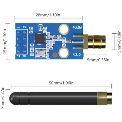 CC1101 Multi Band Low-Power Wireless Module with SMA Antenna | wireless transceiver module 315/433/868/915MHz