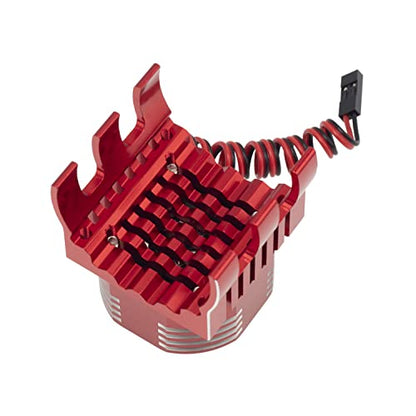DKKY 42mm RC Cooling Fan Motor Heatsink 21000 RPM for Axial SCX10 Traxxas TRX4 Slash/Rustler/Stampede/Bandit Arrma Kraton Mojave Senton 1/8 1/10 RC Crawler Car 4274 4268 Motor, Red - color: Red