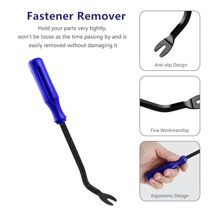 1430PCS Auto Fasteners Assortment 47 Most Popular Sizes | Car Clips Door Panel Trim Screw Clips Nylon Bumper Fender Rivets with Fastener Remover for Ford GM Toyota Honda Chrysler - size: Car Clips 1430PCS-Blue