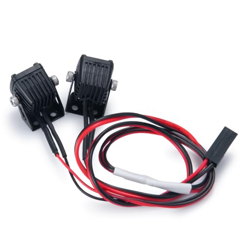 RC Car LED Lights Headlights Headlamp Square Lens Spotlight 4PCS Compatible with 1/10 RC Crawler Car TRX4 TRX6 Axial SCX10 90046 RR10 D90 Upgrades Parts (A-9 Holes) - color: A-9 Holes