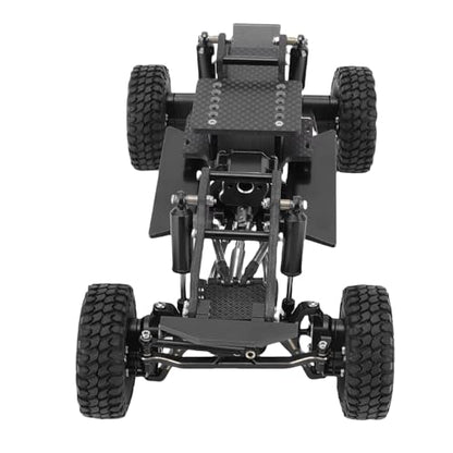 Asixxsix RC Crawler Chassis Frame Kit, Lightweight Strong Modular Design RC Upgrade Parts, Composite Material Chassis Frame Kit with Easy Installation for Ascent 18 1/18 Crawler (Black) - color: Black