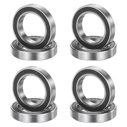 uxcell 8Pcs 6803 2RS 17mmx26mmx5mm Deep Groove Ball Bearings, Double Rubber Shielded Bearing Steel ABEC5 High Performance for Industrial Machinery Precision Transmission, Black - size: 6803 2RS 17mmx26mmx5mm