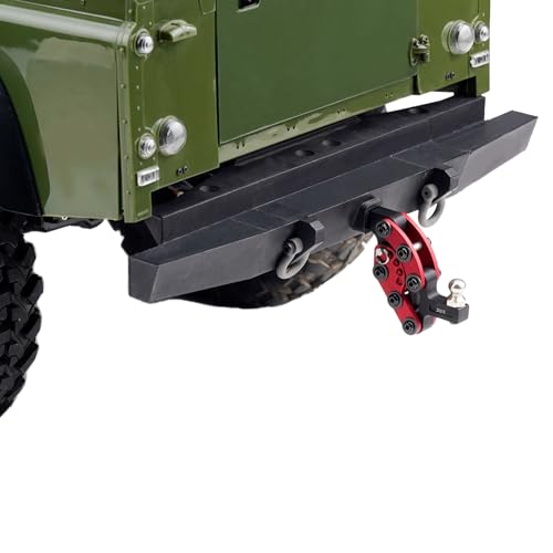 DJX 1/10 RC Trailer Hitch Adjustable Tow Hook Hitch Receiver for Axial 90046 SCX10 TRX4 Redcat Gen7 Gen8 Etc 1/10 RC Crawler Car Upgrade Accessories (Red) - color: Red