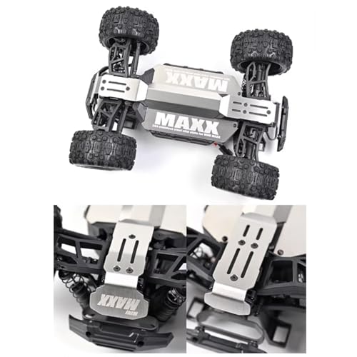 RC Chassis Protector Guard Armor for Traxxas Mini Maxx Guard Plate Armor Stainless Steel Armor Chassis Armor Upgrade Parts (RC Chassis Guard Armor)