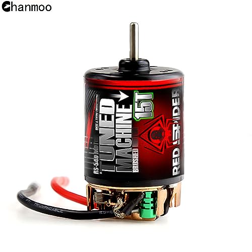 RC Car Motor Waterproof 540 Brushed Motor 15T 25T 35T 45T 55T 80T for 1/10 RC Crawler Car Axial SCX10 Scx24 Traxxas TRX4 AXI03007 90046 D90 Redcat Gen8 RC Monster Short Truck Car Boat (15T) - style: 15T