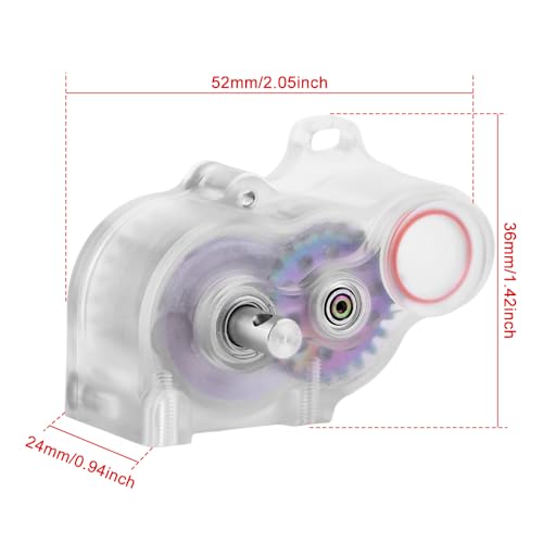 LCG Complete Transmission Gearbox with Cover for 1/10 RC Crawler SCX10 SCX10 II Upgrade (Clear White)