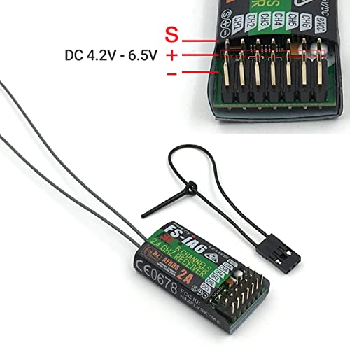 DTXMX Flysky FS-i6 RC Transmitter and Receiver FS-iA6 6CH for RC Fixed Wing | 6 Channels 2.4GHz AFHDS2A Radio Control System for RC Fixed Wing Glider Quadcopter (Model_2)