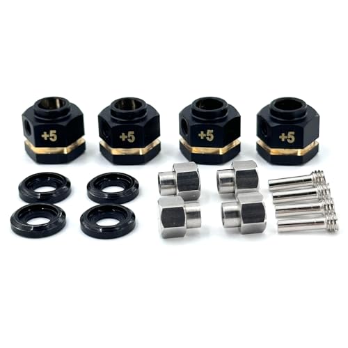 12mm Wheel Hex Hub Extension Adapters for TRX4 TRX6 RC Crawlers, CNC Machined Brass Wheel Spacers (10mm) - style: 10mm
