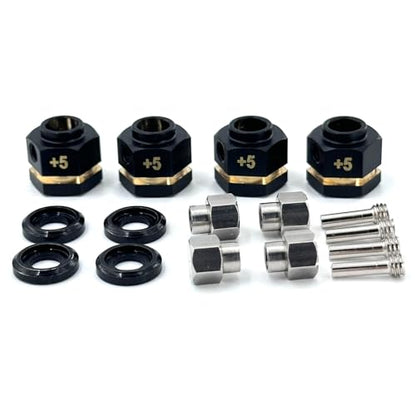 12mm Wheel Hex Hub Extension Adapters for TRX4 TRX6 RC Crawlers, CNC Machined Brass Wheel Spacers (10mm) - style: 10mm