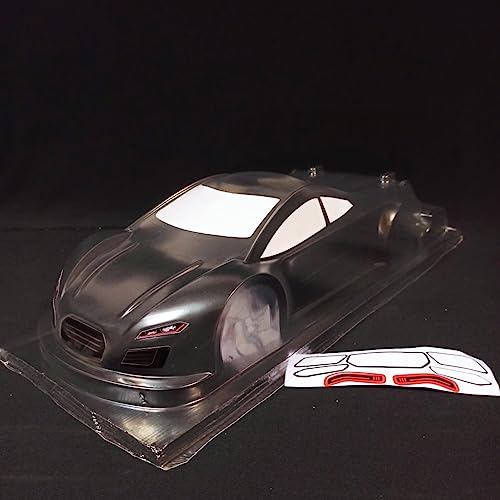 SANTAIZI 1/10 RC Body Clear LEXAN PC Shell Width 190mm for Drift Onroad Touring Cars Competition Level Racing （0.8mm Thick Version 0413）
