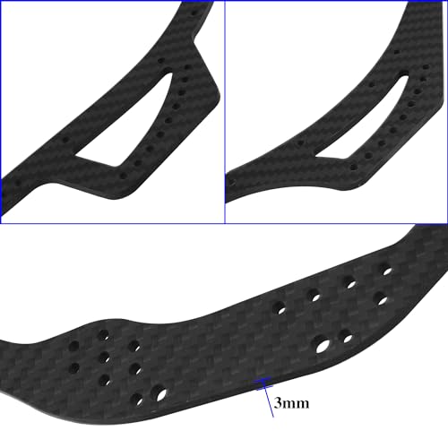 ShareGoo Carbon Fiber RC Chassis Frame Rails Plate Beam Compatible with 1/10 Axial SCX10 PRO RC Crawler Car, Replace of AXI23053