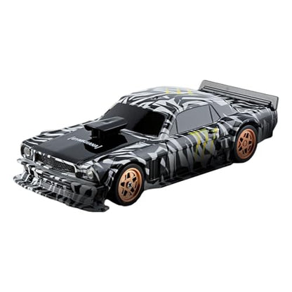 Remote Control Sports Car, 1/43 Scale 2.4G Full Proportional RC Electric Mini Racing Drift Car Model with Lights Kit (RTR Version) - color: Black