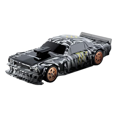 HERR RC Electric Mini Racing Drift Car Model 1:43 Scale 2.4G Full Scale Linkage Light Set Max Speed 15km/h Indoor Mini RC Toys Hobbyist Gift Black White (RTR Version/Black White), K9F06BSZ2517ZXMV2 - color: Black White