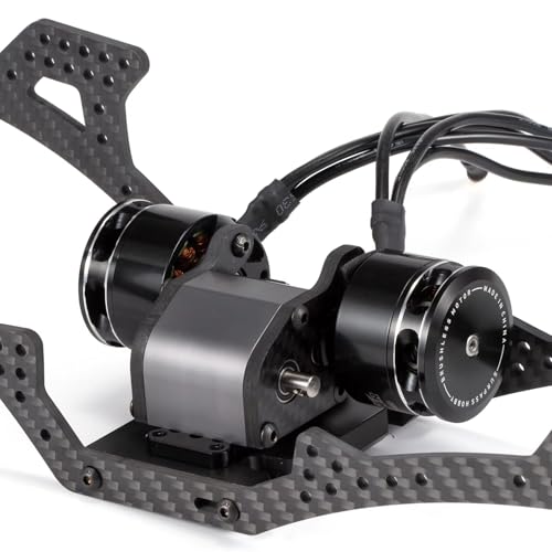 Ultralight Dual Motor Transmission 62g Aluminum LCG Transmission Gearboxes 48P Overdrive Dig Tiny Gearbox for 1/10 RC Crawler LCG Cheater Rig (Gray) - color: Gray