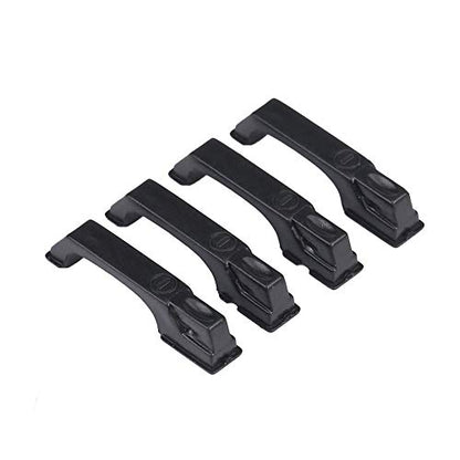 Dilwe 4Pcs RC Car Door Handles, Plastic Simulation Door Handles with Screws for -4 D90 Axial SCX10 1/10 RC Crawler Car(Black) Car Model Accessory