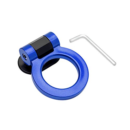 x xotic tech JDM Track Racing Style Bumper Trailer Tow Hook Ring Decoration Sticker Universal Fit All Car Truck SUV, Blue - color: Blue