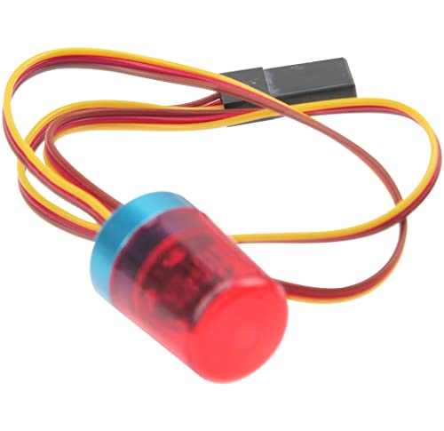 2Pcs Vgoohobby Multi-Function RC LED Flash Lights Alarm Lamp Flashing Rotating Beacon Light Compatible with 1/10 TRX4 SCX10 RC Crawler Car 1/14 Tamiya Tractor RC Truck (Red) - color: Red