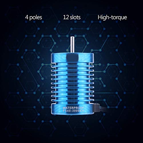 650 Brushless Motor,Surpasses F540-V2 3000kV Sensorless Brushless Motor for 1/10 1/12 RC Car Truck Accessory and Crawler with Good Stationarity Reliability and Maximum Speed