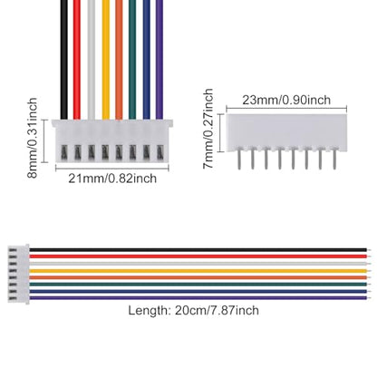 90Pairs JST-XH Connector Kit, XH 2.54mm 2/3/4/5/6/7/8/9/10 Pin Header Male and Female Connectors Plug Adapter with Flat Wire Cable 200mm 26AWG Compatible with JST XH (2/3/4/5/6/7/8/9/10P Set) - color: 2/3/4/5/6/7/8/9/10P Set
