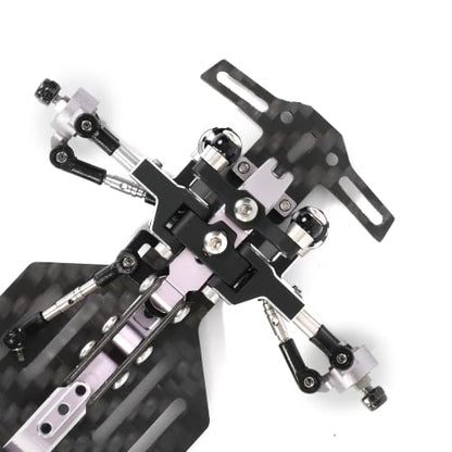 RC Car Frame, 1/24 1/28 TG Super Assembled Mini Rear Drive RWD Drift Racing Car Frame Body Kit with Tools DIY Parts (Purple) - color: D.purple