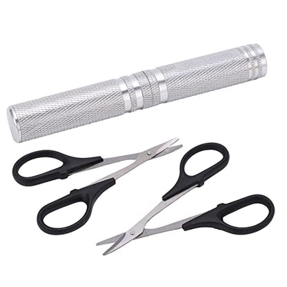 0-14mm RC Body Reamer Hole Puncher with Sleeve & Curved Scissors Tool Drills Set for RC Body Shell (Silver) - color: Silver