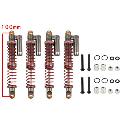 100mm Shock Absorber Oil Adjustable RC Damper with Washer for 1/10 RC Truck Crawler Axial SCX10 90046 AXI231017 TRX-4 D90 Upgrade Part (100mm) - size: 100mm