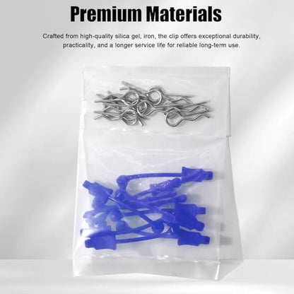 10Pcs RC Body Clips W/Pull Tabs R Pins Universal Shell Replacement Parts for 1/7 1/8 TRAXXAS ARRMA Axial Losi Redcat HPI Exceed Rc Car Crawler Truck Buggy Drone (Blue) - size: Blue
