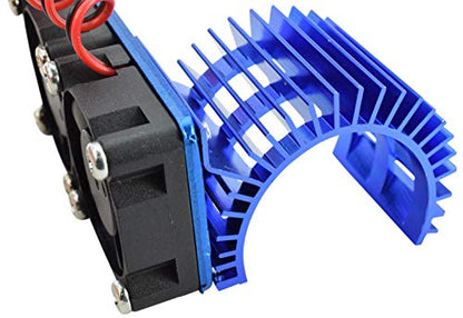 540/550 Aluminum Heat Sink W/Two 30mm Fans - 3 Colors to Choose from (Blue)