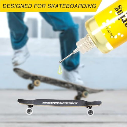 1 oz Skateboard Bearing Lubricant, Premium Bearing Oil | Reduces friction for smoother performance on skateboards, longboards, scooters and roller