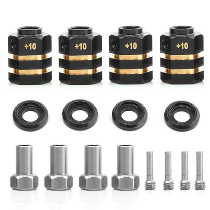 12MM RC Brass Hex Extension Adaptor Compatible for Traxxas TRX4 TRX6 Upgrades Parts Counterweight 10mm Extended Wheel Hex Hubs Extenders Spacer - color: 10mm