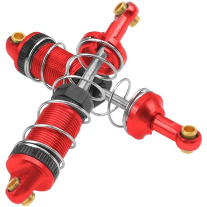 4Pack ShareGoo RC Car Shock Absorbers Metal Shocks Damper Compatible with MJX Hyper Go 16207 16208 16209 16210 H16BM H16GT H16DR 1/16 RC Car Upgrades Part (Red) - color: Red