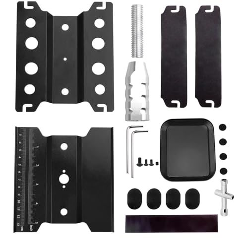 RC Car Work Stand Aluminum Repair Workstation 360 Degree Rotation Lift Lower w/Screw Tray Tools for 1/10 1/12 1/16 Scale Traxxas TRX4 Axial Arrma Redcat Losi RC Crawler Monster Truck Buggy (Black) - color: Black
