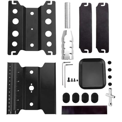 RC Car Work Stand Aluminum Repair Workstation 360 Degree Rotation Lift Lower w/Screw Tray Tools for 1/10 1/12 1/16 Scale Traxxas TRX4 Axial Arrma Redcat Losi RC Crawler Monster Truck Buggy (Black) - color: Black