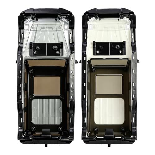 for AXIAL SCX30 Plastic Painted Unpainted Body Shell Kit Cover with Light Bucket Mount Spare Tire Mount for 1/30 RC Crawler Replace DIY Upgrade (Black) - color: Black