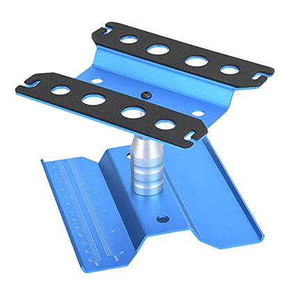ZJchao Rotation Repair Station Assembly Platform Work Stand for /8/10 Scale RC Model Cars - Height & Aluminum (Blue) - color: Blue
