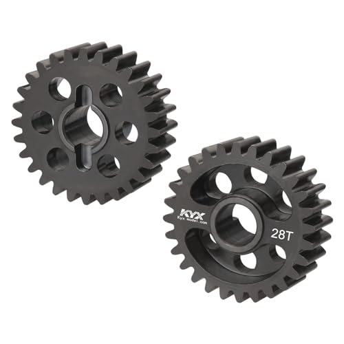 KYX Racing Hard Steel Front Rear Portal Axle Gear Set 28T 2pcs Upgrades Accessories for 1/8 RC Crawler Car Axial AXP8 Gilamon 2.2