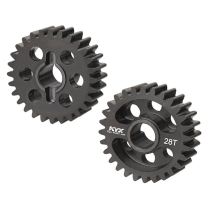 KYX Racing Hard Steel Front Rear Portal Axle Gear Set 28T 2pcs Upgrades Accessories for 1/8 RC Crawler Car Axial AXP8 Gilamon 2.2