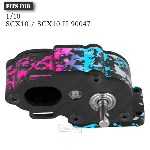 LCG Transmission Box Gearbox Upgrades Part for 1/10 RC Crawler car SCX10 SCX10 ii 90047 Wraith,Center Transmission Gearbox,Aluminum Middle Transmission Hops Up,Colorful