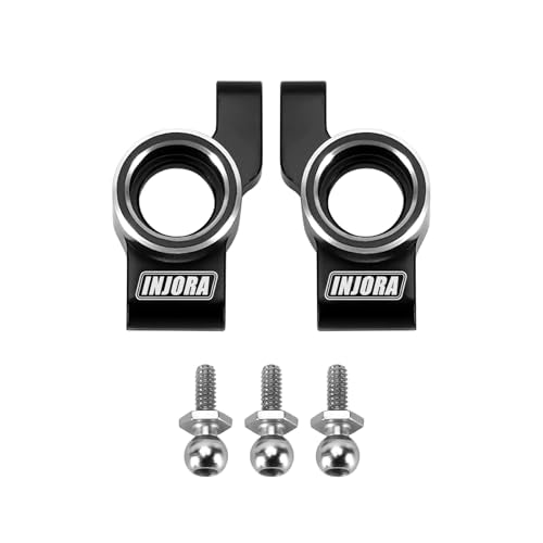 INJORA Aluminum Front Rear Suspension Arms, Front Steering Knuckles, Caster Blocks C Hubs and Rear Hubs for Buggy Losi Micro-B/Micro-T Upgrade