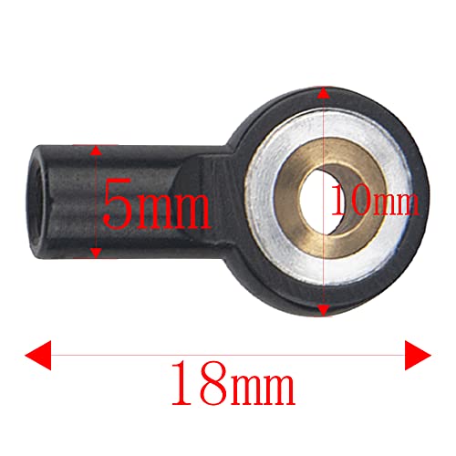 10Pcs ShareGoo M3 Tie Rod End Ball Head Holder Link 3mm Thread Ball Joint Compatible with Redcat HSP Traxxas Axial 1/10 RC Car Truck Boat DIY Robot Airplane,L18mm