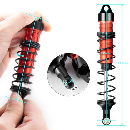 RC Car Front & Rear Shocks Set Adjustable Shocks Compatible with 1/8 Arrma Typhoon 6S Redcat FS/ZD Racing Buggy Truggy Replacement Parts (Rear) - style: Rear