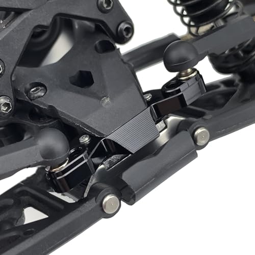 RC Car Aluminum Front Camber Block for 1/16 Losi Mini-B 1/18 Mini-T | CNC Machined Front Upper Arm Tie Rod Mount Black RC Car Buggy Upgrades Parts Accessories