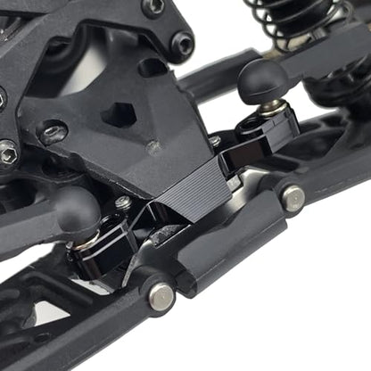 RC Car Aluminum Front Camber Block for 1/16 Losi Mini-B 1/18 Mini-T | CNC Machined Front Upper Arm Tie Rod Mount Black RC Car Buggy Upgrades Parts Accessories