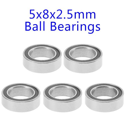 15Pcs ShareGoo RC Rubber Sealed Ball Bearings Kit 5x8x2.5mm 5x11x4mm Compatible with Tamiya Grasshopper Lunchbox Hornet 1/10 RC Car Upgrade Parts